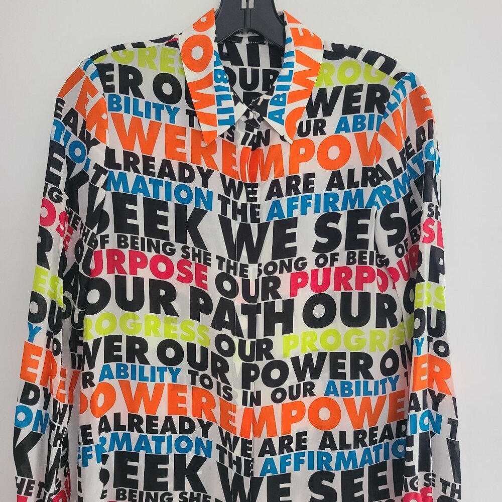 ALICE + OLIVIA Empower Willa Blouse Top Size XS